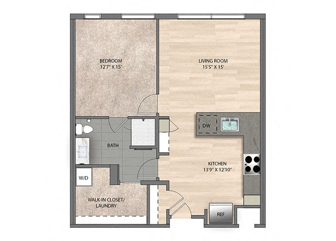 Floor plan layout diagram for A6
